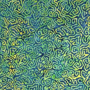 Preview: GREEN BLUE Amsterdam Batikstoff aus Indonesien